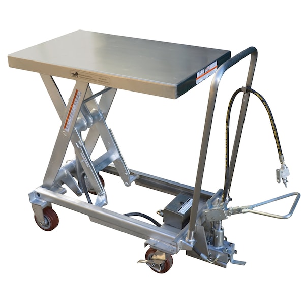 Vestil Air Hydraulic Steel Cart, 1000 lb. Cap, 19-11/16"W, 32-1/4"L AIR-1000-PSS - main
